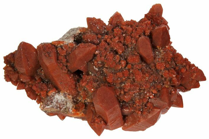Sparkly, Red Quartz Crystal Cluster - Morocco #173909